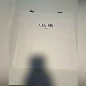 Celine White Shopping Bag
